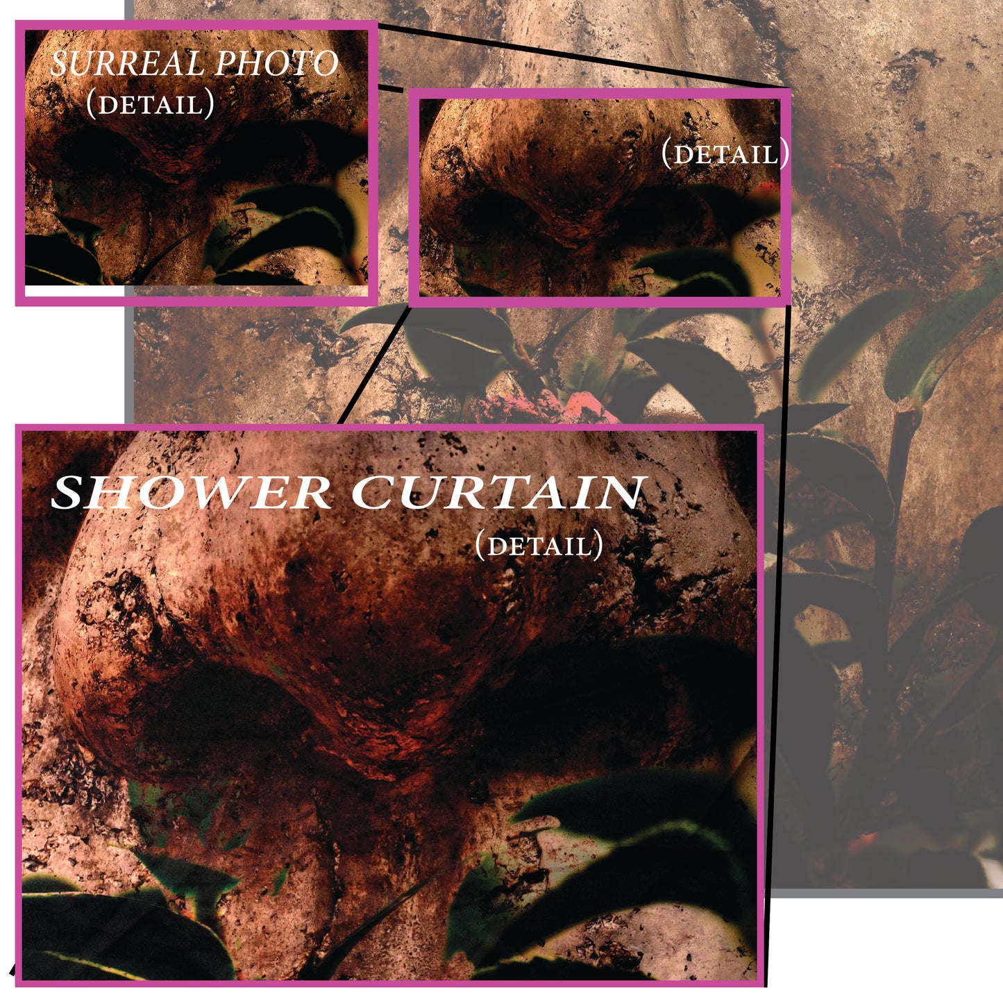 Abstract Art Shower Curtains | Hidden Face Design | Art Shower Curtains