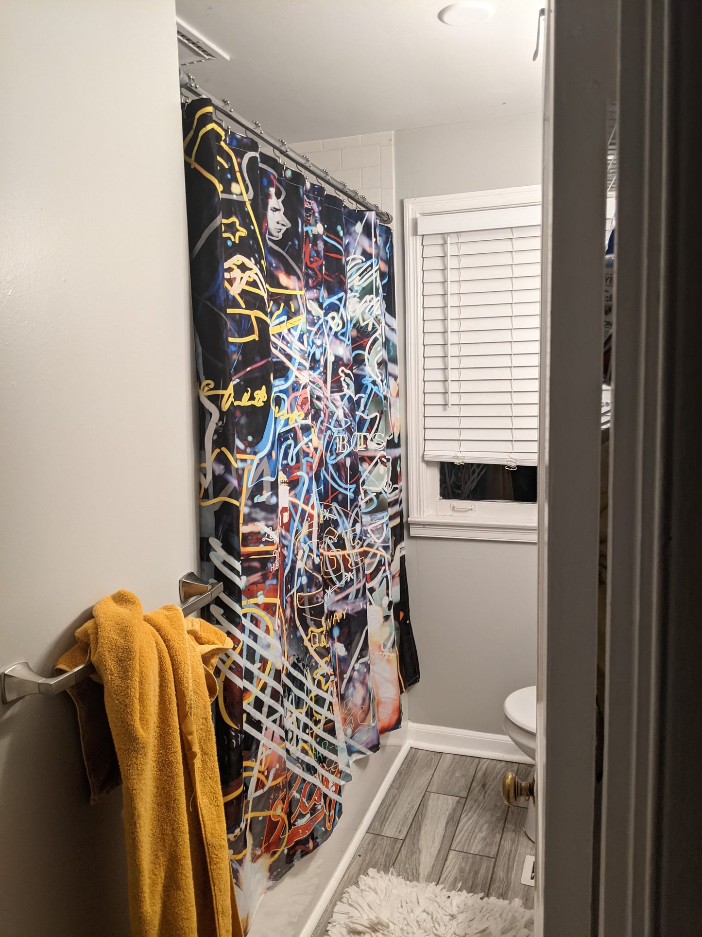 Broadway Neon Lights Shower Curtain