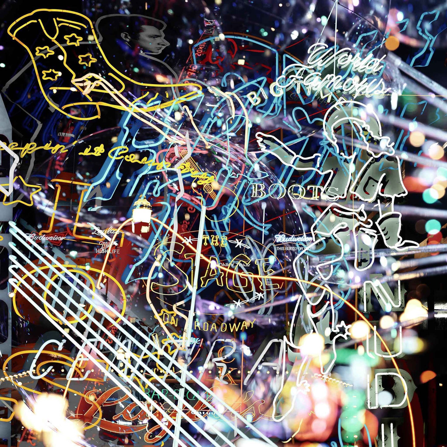 Broadway Neon Lights Shower Curtain